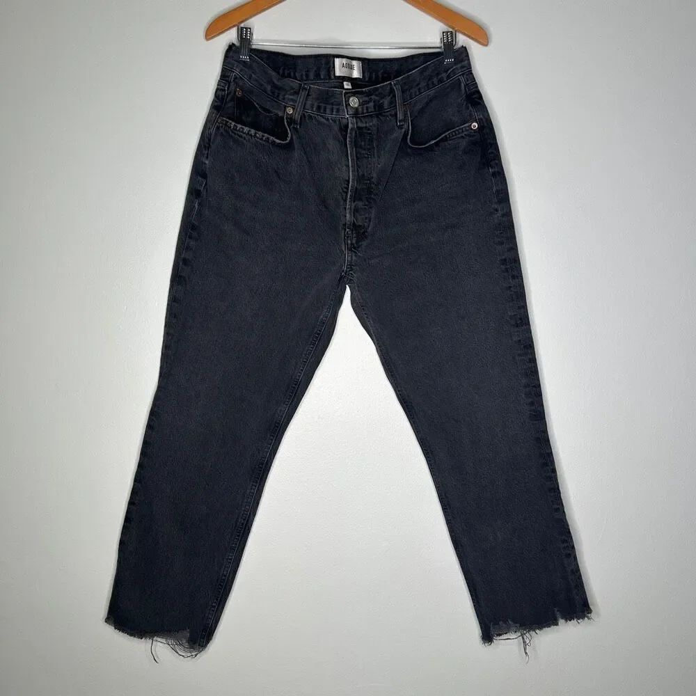AGOLDE Riley High Rise Straight Crop Jeans